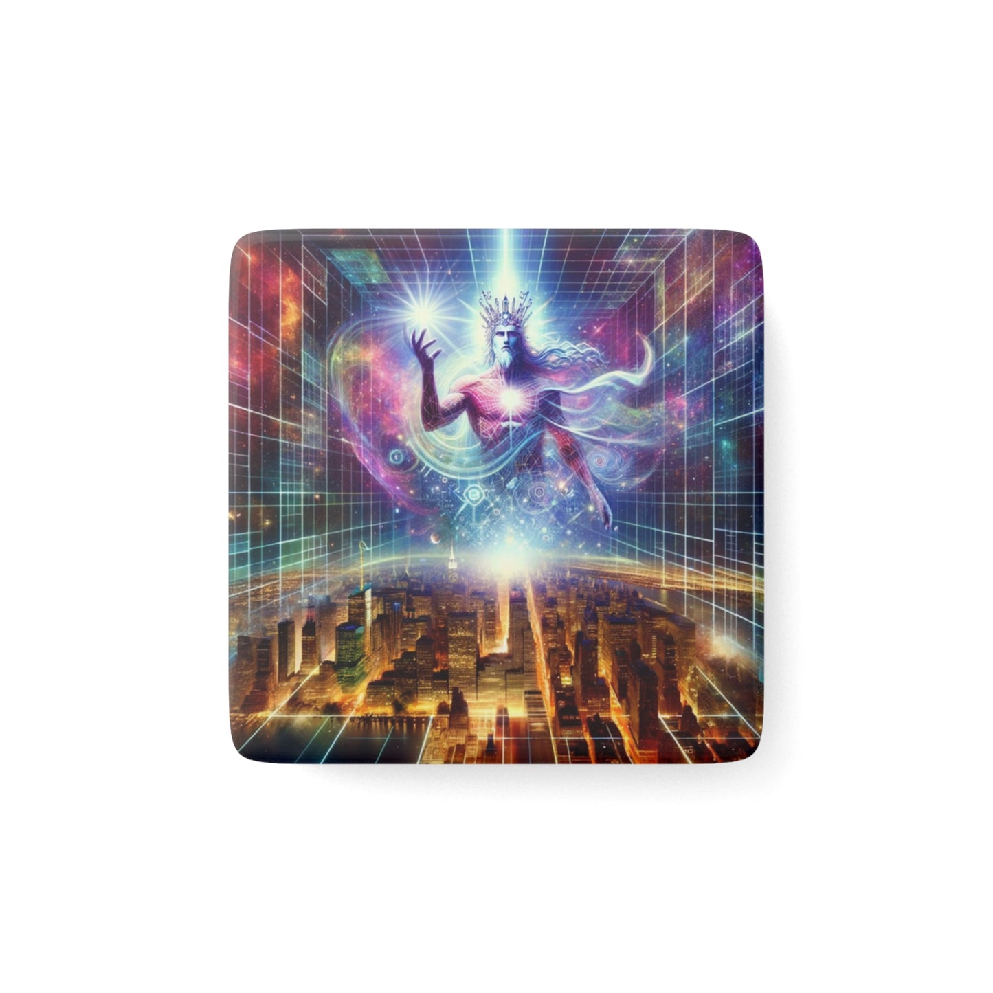 The Awakening Magnet featuring mystical fantasy artwork, a perfect decorative piece for any space.