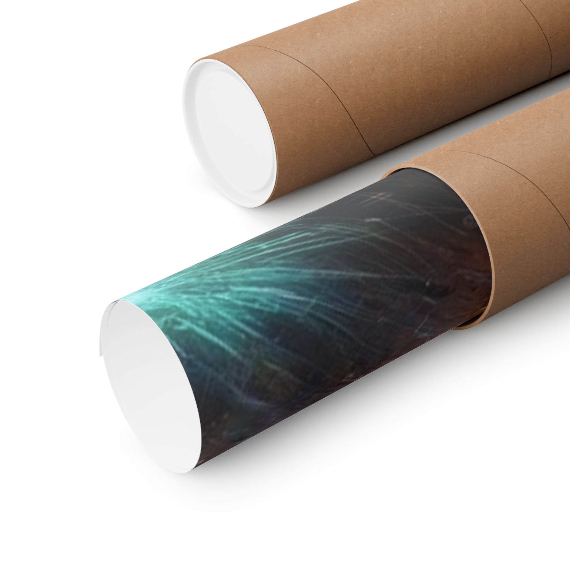 Caged Sun Poster securely rolled in a protective mailing tube for safe and crease-free delivery.
