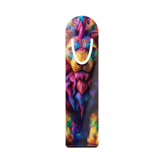 Colorful Lion Bookmark featuring vibrant lion artwork, perfect for book lovers and collectors.