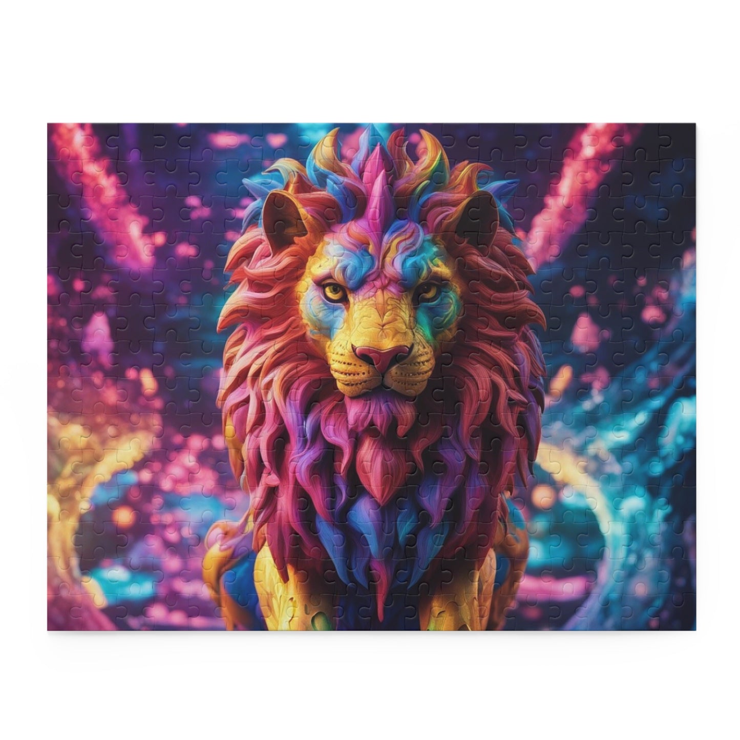 The Colorful Lion Puzzle featuring a stunning, vibrant lion design, perfect for puzzle enthusiasts and art lovers.