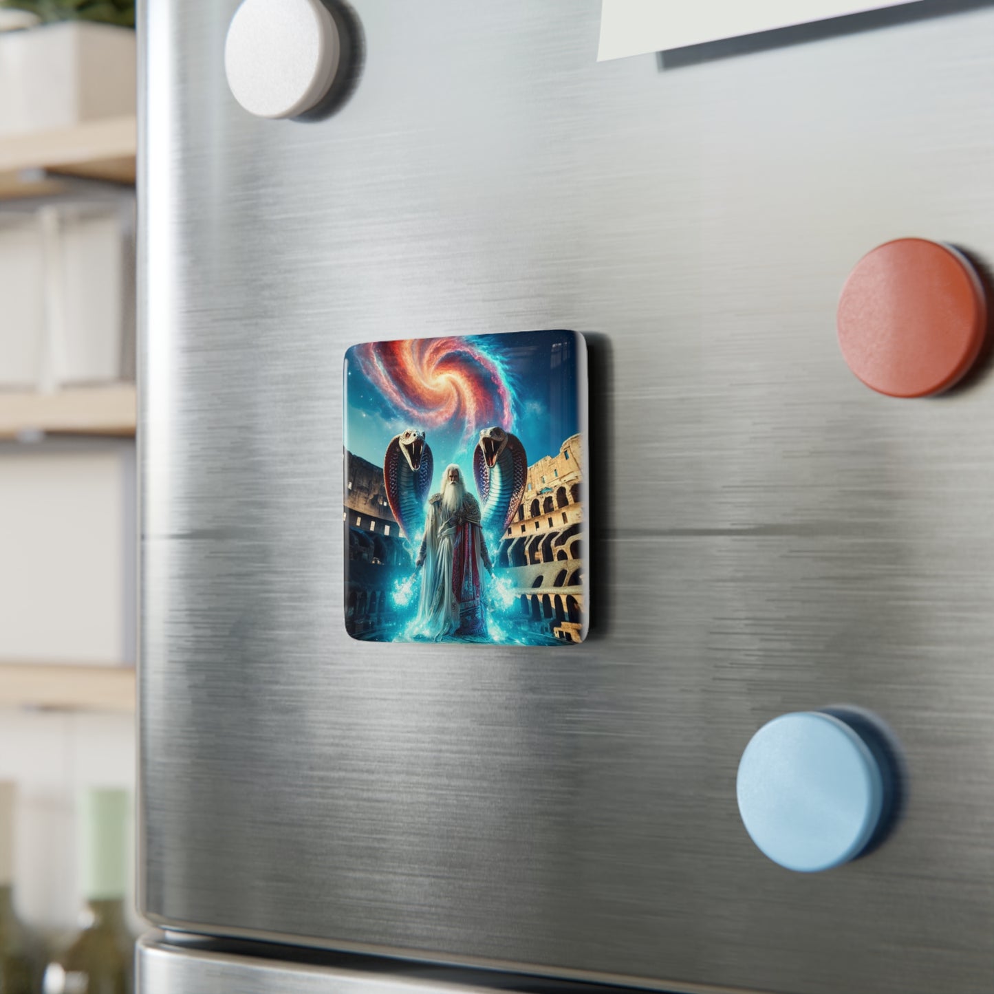 The Healer Magnet displayed on a metallic surface, adding spiritual energy to any space.