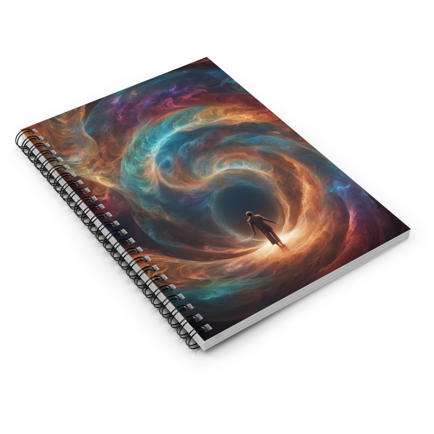 The Portal of Hope Notebook displayed at an angle, showcasing its sleek design and high-quality craftsmanship.