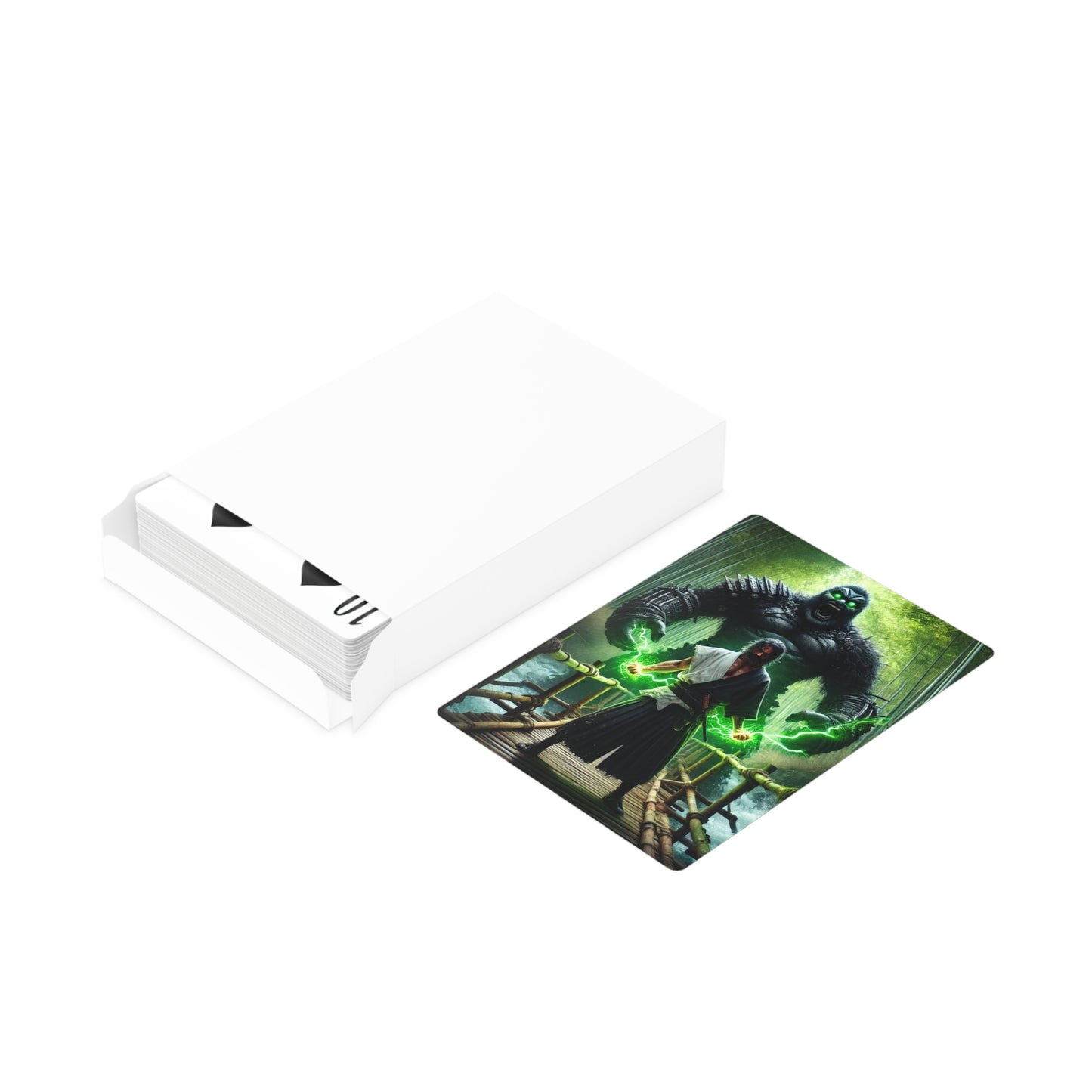 Samurai Poker Cards securely packed in a high-quality box, perfect for gifting and safe shipping.