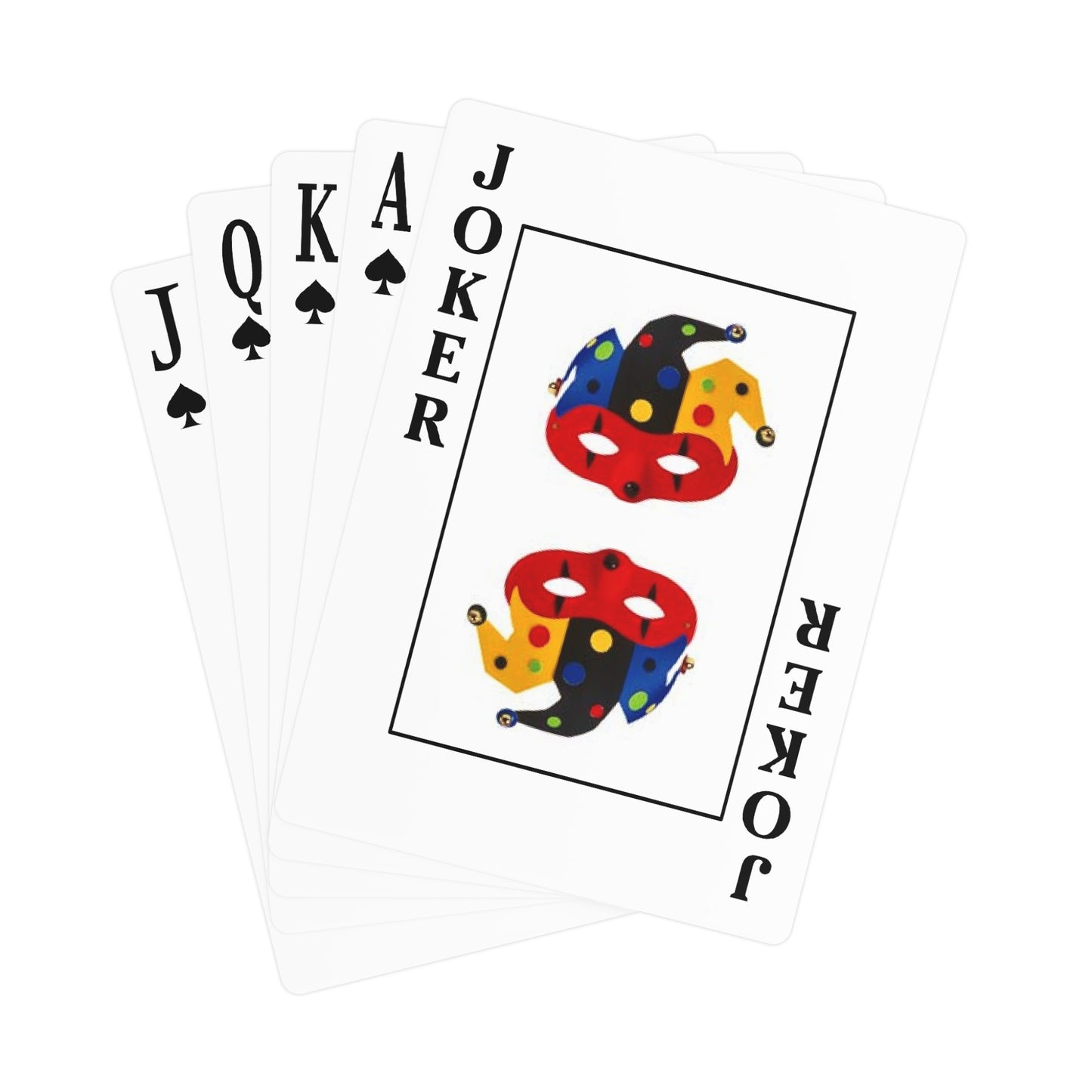 Samurai Poker Cards forming a straight flush, perfect for casino enthusiasts and professional players.
