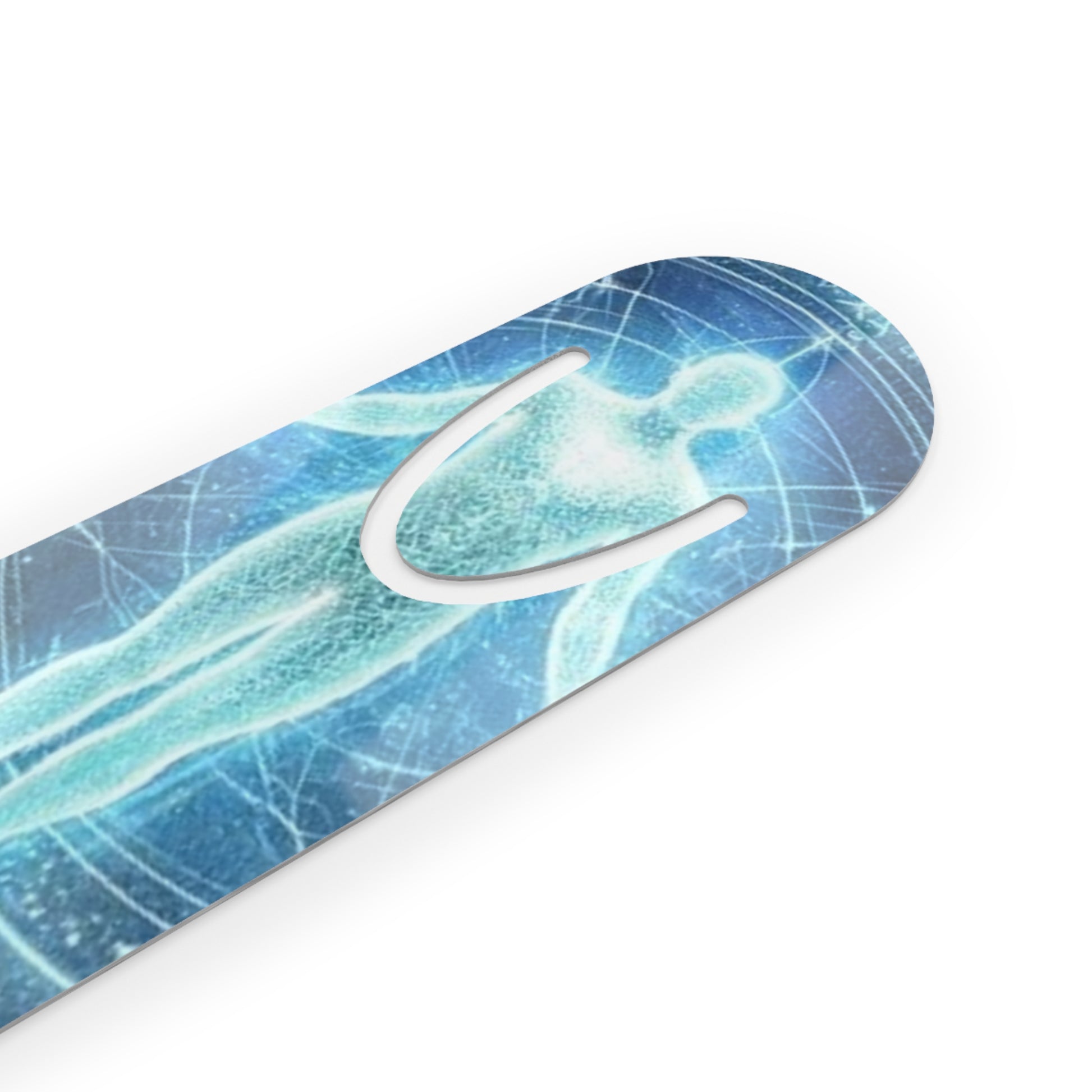 The Arrival Bookmark shown at an elegant angle, highlighting its intricate fantasy design and premium quality.