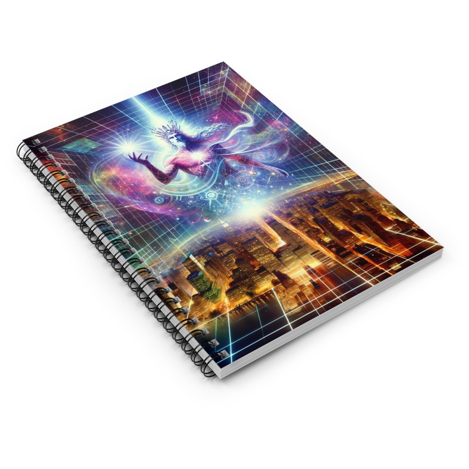 The Awakening Notebook displayed at an angle, showcasing its premium hardcover and high-quality craftsmanship.