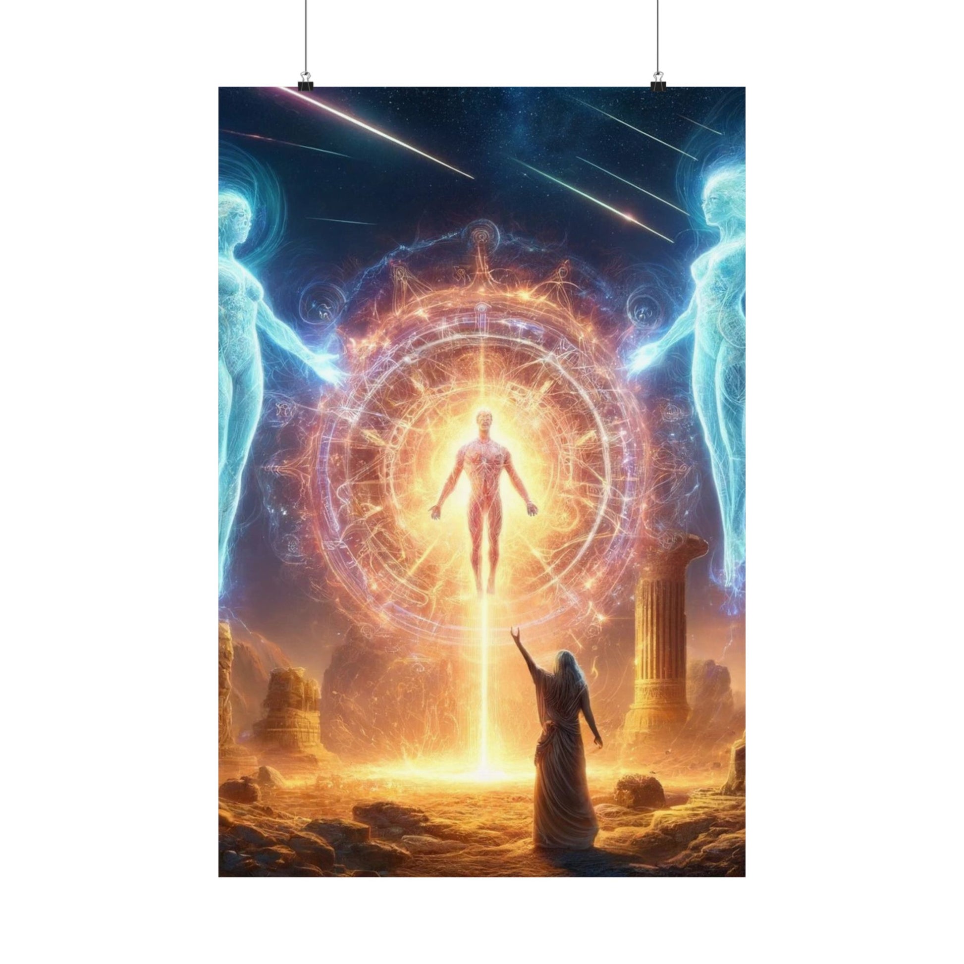 The Divine One Poster – a breathtaking spiritual wall art piece, perfect for meditation, energy healing, and home decor.