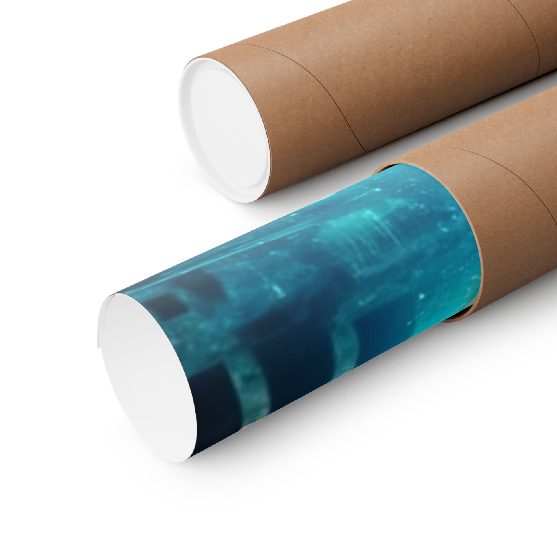 The Healer Poster securely rolled in a protective mailing tube for safe shipping, ensuring damage-free delivery.