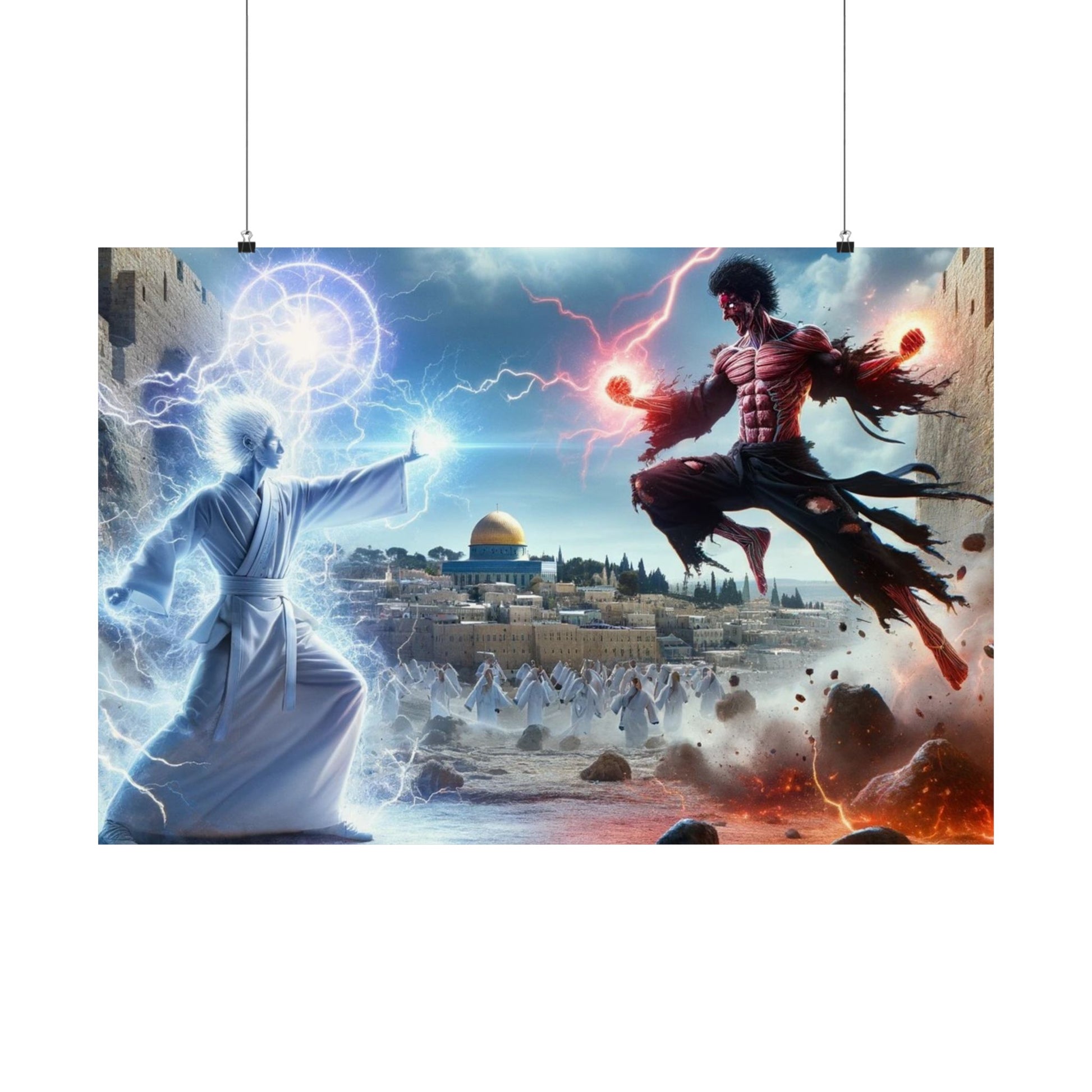 The Ultimate Battle I Poster – a dynamic battle-themed wall art piece, perfect for home, gaming rooms, or office decor.
