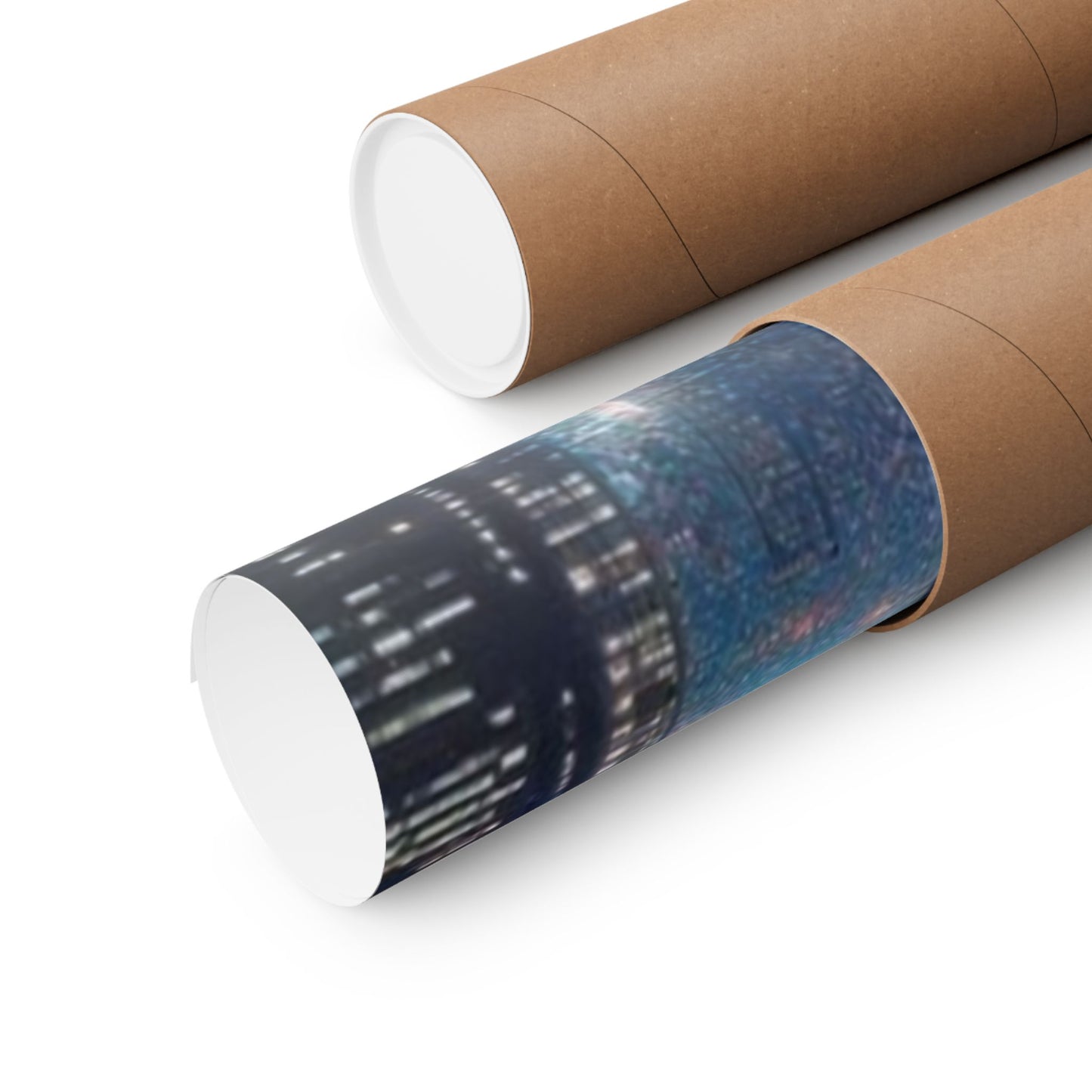 Yin Yang Spiritual Poster securely rolled in a protective mailing tube for safe shipping and damage-free delivery.