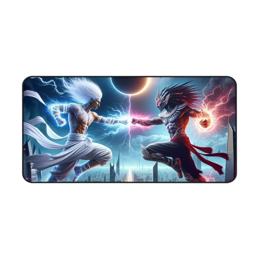 The Divine Duel II Desk Mat – Elevate Your Workspace, Ignite Your Creativity