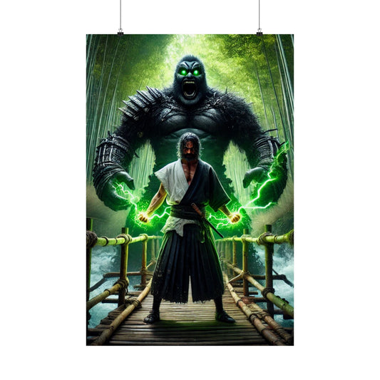 The Bridge of Destiny Poster – a powerful fantasy-themed wall art piece symbolizing strength, fate, and personal growth.