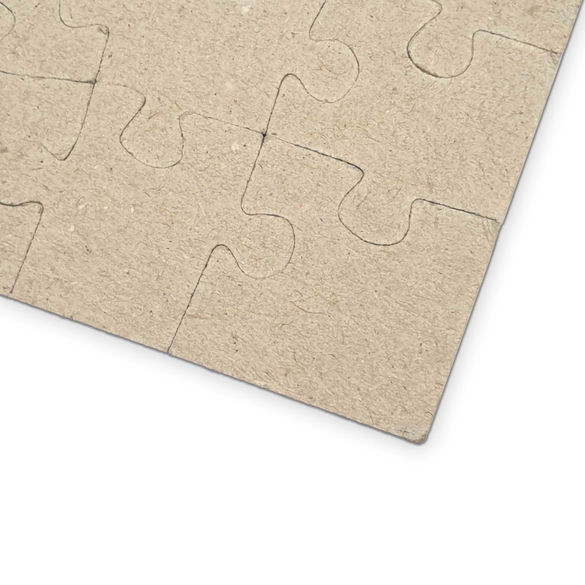 The Caged Sun Jigsaw Puzzle with a sturdy cardboard backing, ensuring durability and high-quality fit.