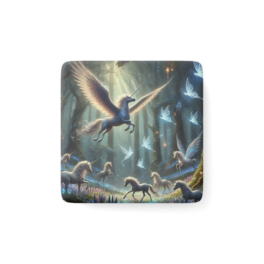 The Enchanted Unicorn Magnet featuring vibrant fantasy artwork, perfect for home or office decor.