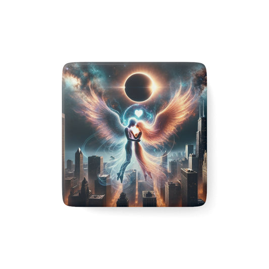 Eternal Love Magnet featuring intricate fantasy artwork, a meaningful decorative piece for any space.