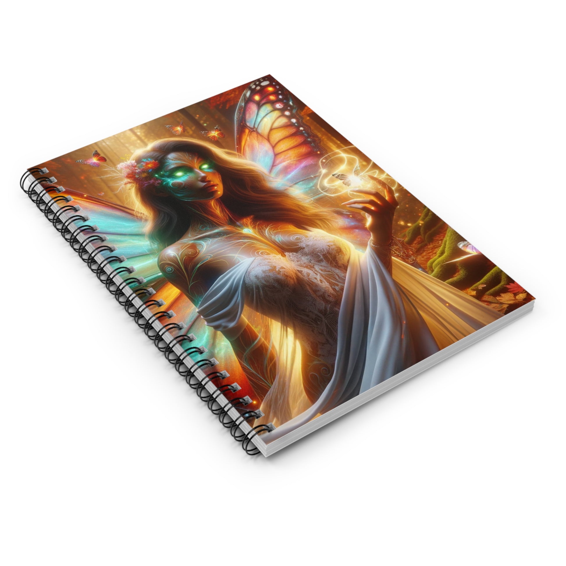 Fairy notebook at a stylish angle displaying detailed fantasy artwork and quality craftsmanship.
