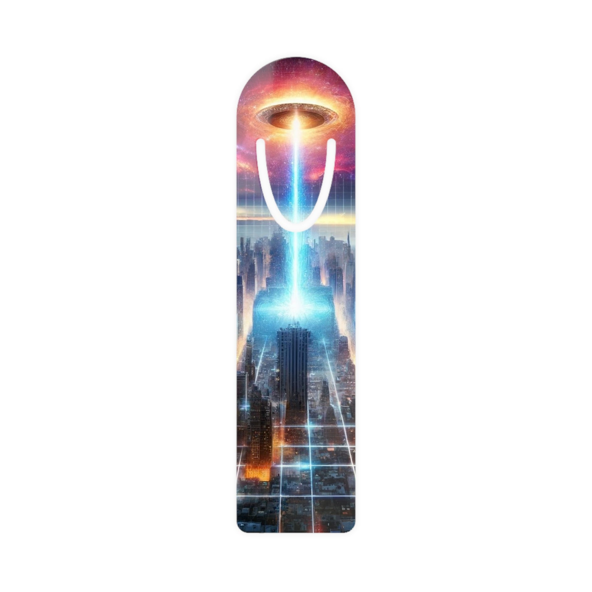 Galactic Event Bookmark featuring cosmic space-themed artwork, perfect for book lovers and sci-fi fans.