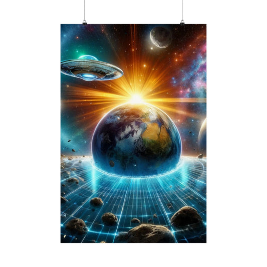The Galactic Guest III Poster – a mesmerizing sci-fi and space-themed wall art piece, perfect for home or office decor.