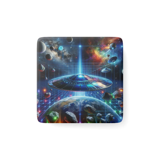 The Galactic Guest I Magnet featuring stunning cosmic artwork, perfect for sci-fi and space lovers.