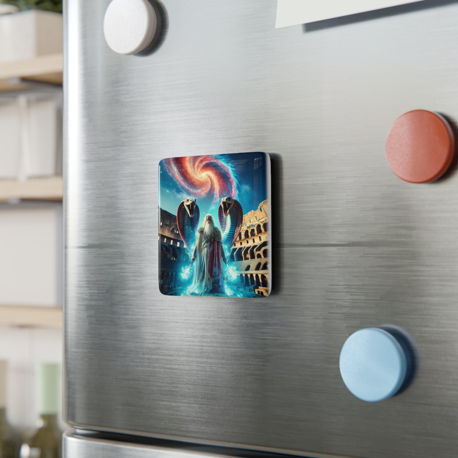 The Healer Magnet displayed on a metallic surface, adding spiritual energy to any space.