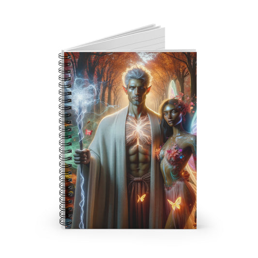Mystic Love Dream Notebook open to reveal a beautifully designed space for writing, journaling, and self-reflection.