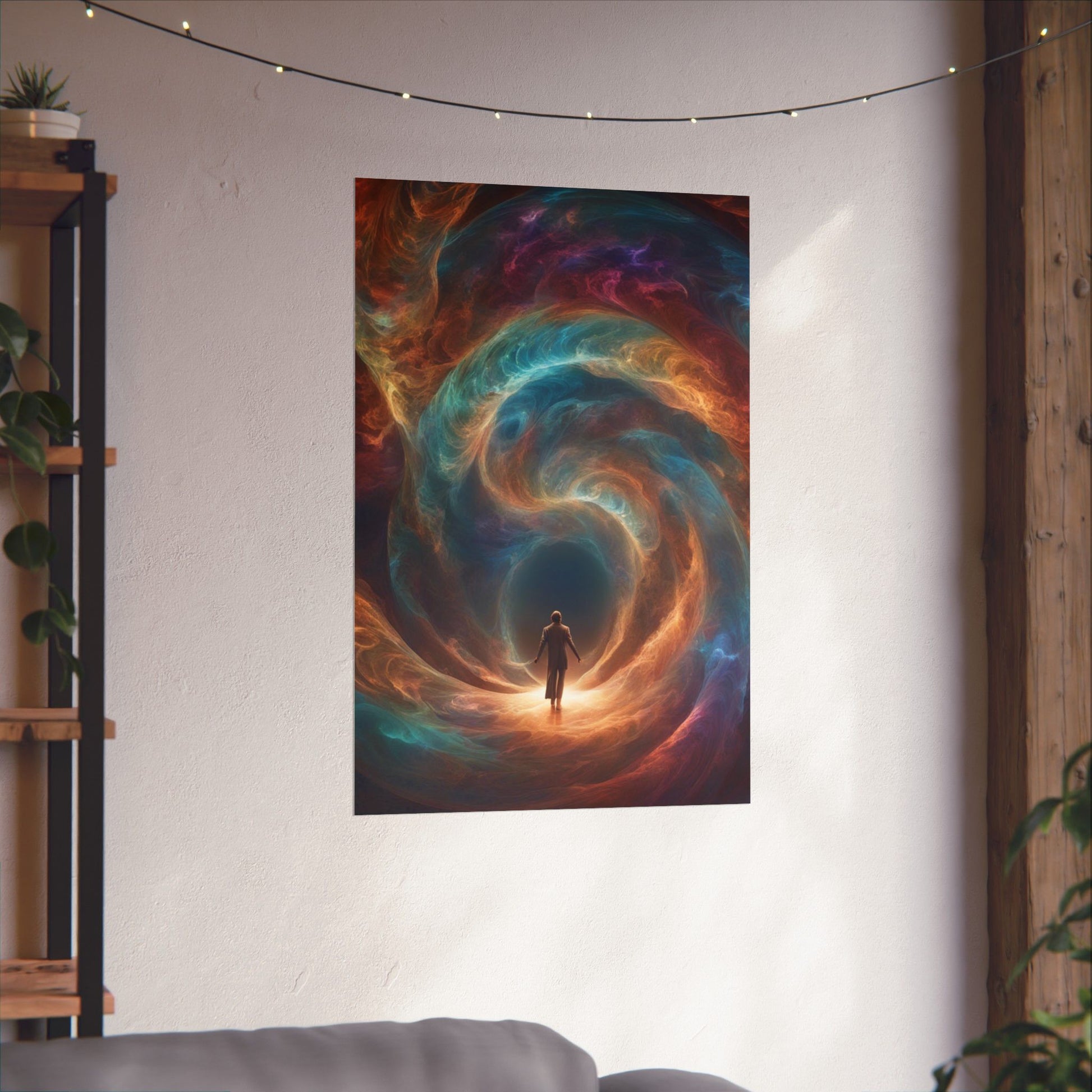 The Portal of Hope Poster hung on a neutral wall, radiating a calming and uplifting energy as a statement decor piece.