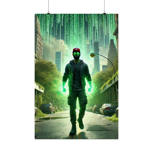 The Simulation Master Poster – a futuristic, mind-expanding digital art piece perfect for home or office decor.