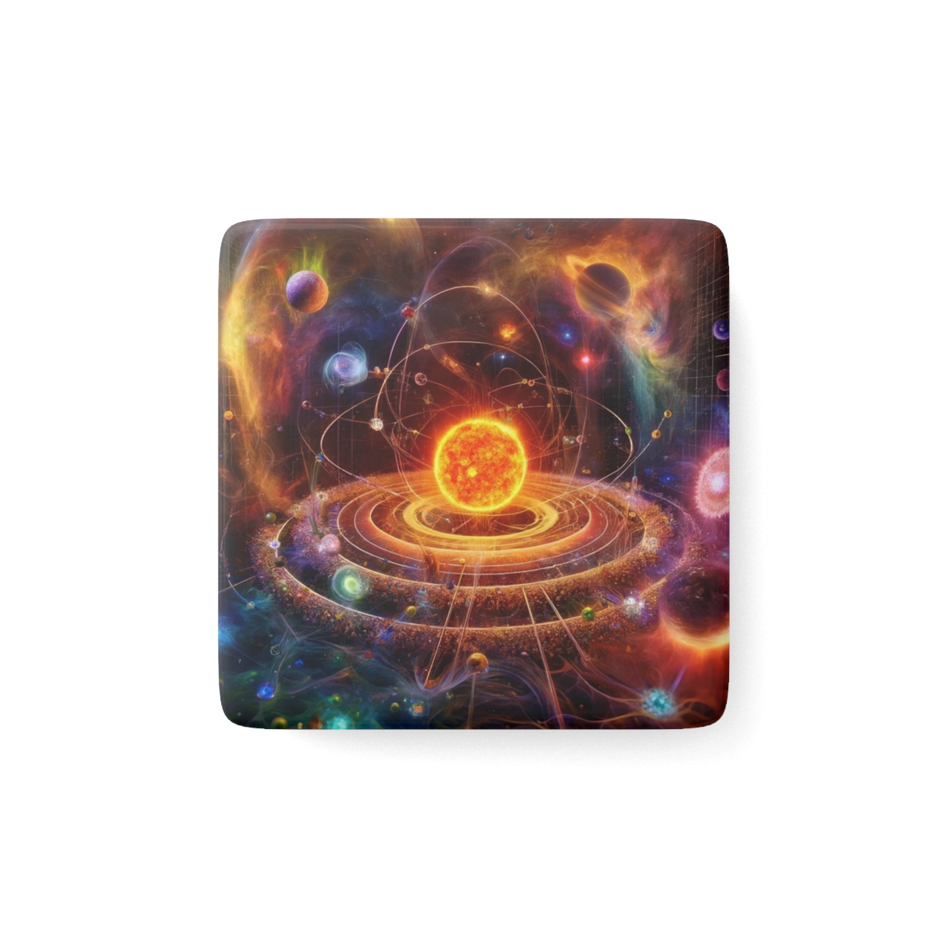 Solar System Magnet featuring detailed planetary artwork, perfect for space lovers and science enthusiasts.