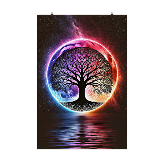 The Spiritual Sanctuary Poster – a serene meditation wall art piece, perfect for creating a peaceful space at home.