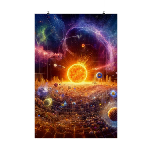 The Sun Rift Poster – a radiant, celestial wall art piece featuring a mesmerizing solar-inspired design for home or office decor.