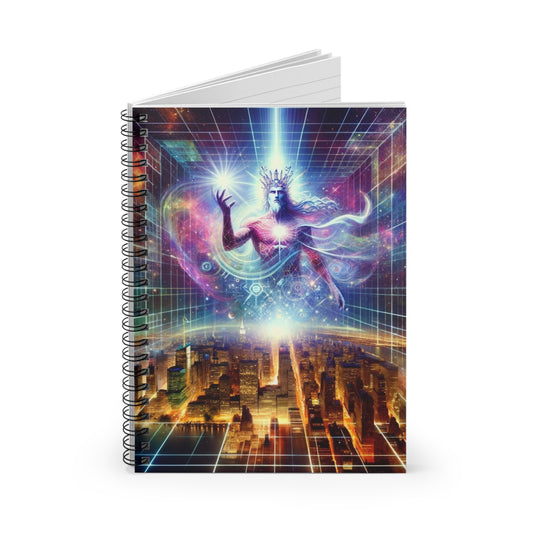 The Awakening Notebook opened to reveal a smooth writing surface, perfect for journaling, notes, and self-reflection.