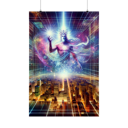 The Awakening Poster – a stunning spiritual wall art piece symbolizing enlightenment and self-discovery.