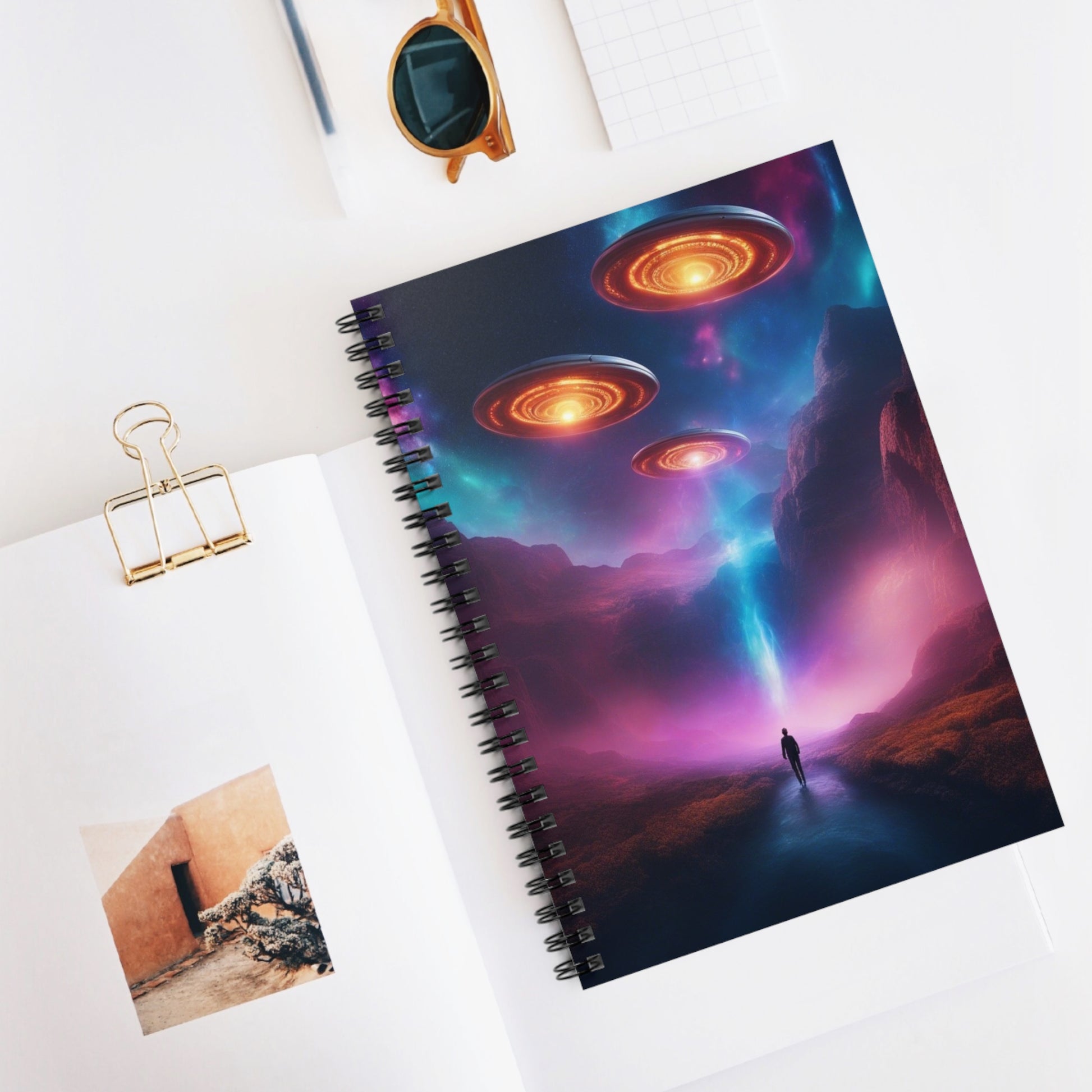 The Chronicles Notebook placed on a stylish desk setup, perfect for productivity, creativity, and personal journaling.