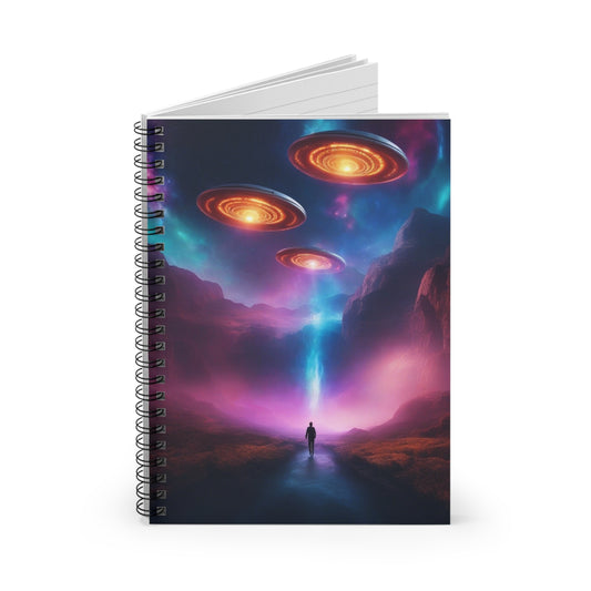 The Chronicles Notebook opened to reveal spacious lined pages, perfect for journaling, note-taking, and creative writing.
