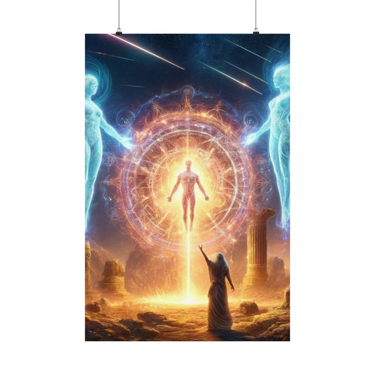 The Divine One Poster – a breathtaking spiritual wall art piece, perfect for meditation, energy healing, and home decor.